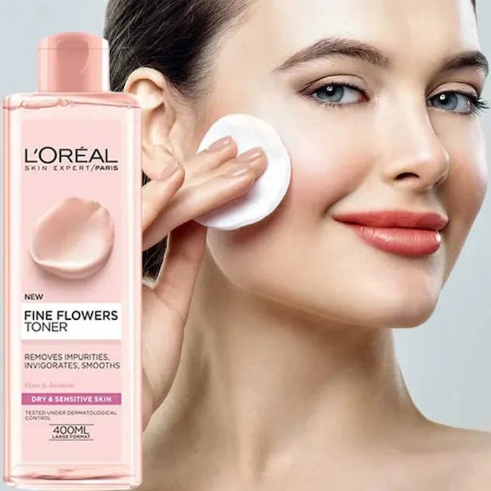 تونر لورآل مخصوص پوست های خشک و حساس حجم 400 میل - Thumbnail 1